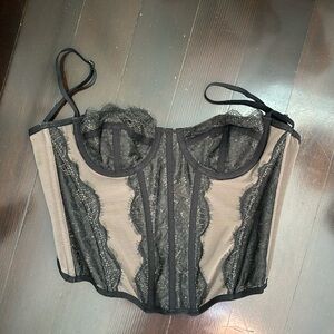 Urban Outfitters Modern love corset top black
